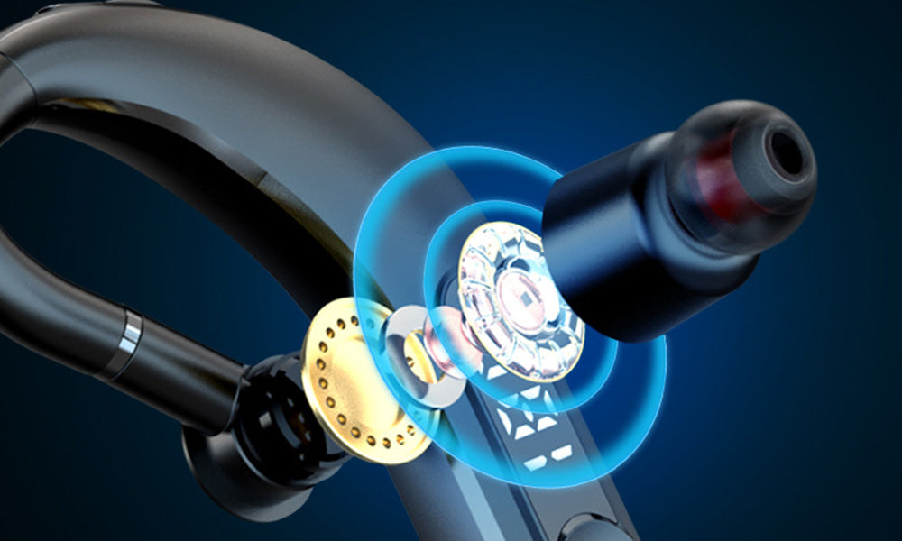 1/2PCS Bluetooth Ear Hook Headset with LED Display Long Battery Life for Calls