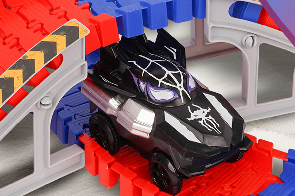 212Pcs Set Spider Race Track Toys for Kids Christams Birthday Gift