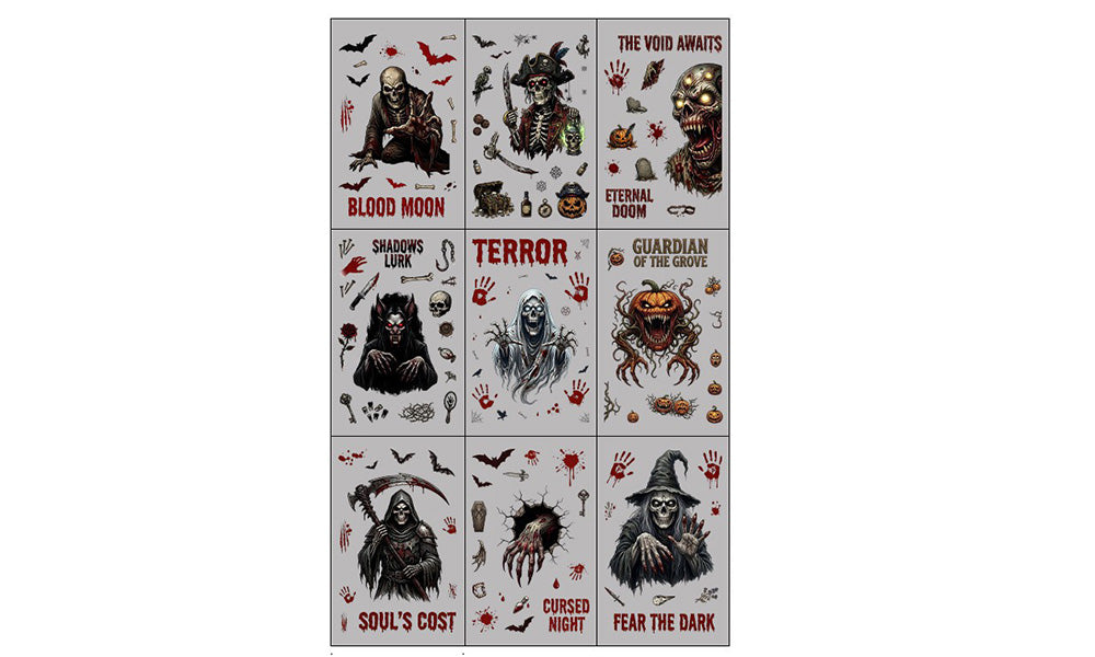 Halloween Static Cling Wall Window Decoration Sticker Set