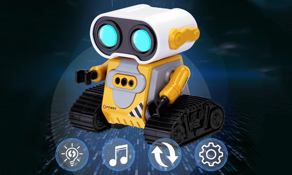 Remote Control Gesture Sensing Robot Toy with LED Light Effects
