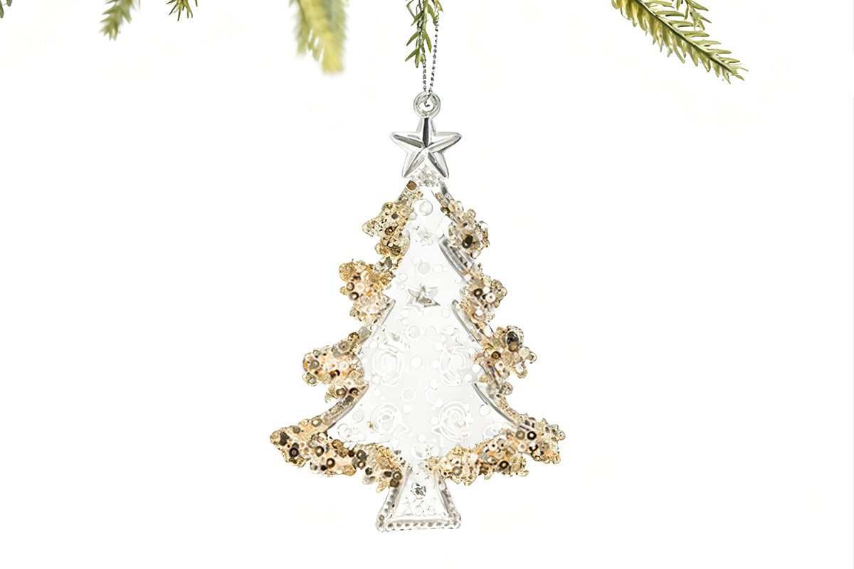 8PCS Christmas Acrylic Snowflake Hanging Ornament XMAS Tree Decoration Pendant