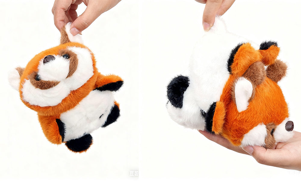 2-in-1 Raccoon to Panda Flip Plush Toy