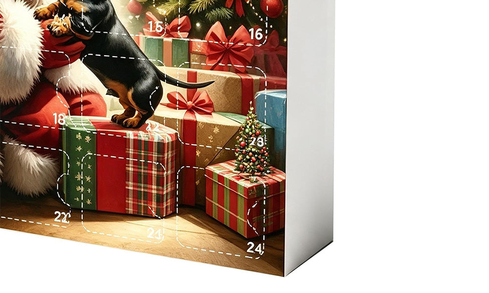 24 Day Christmas Advent Calendar Dachshund Acrylic Hanging Decorations