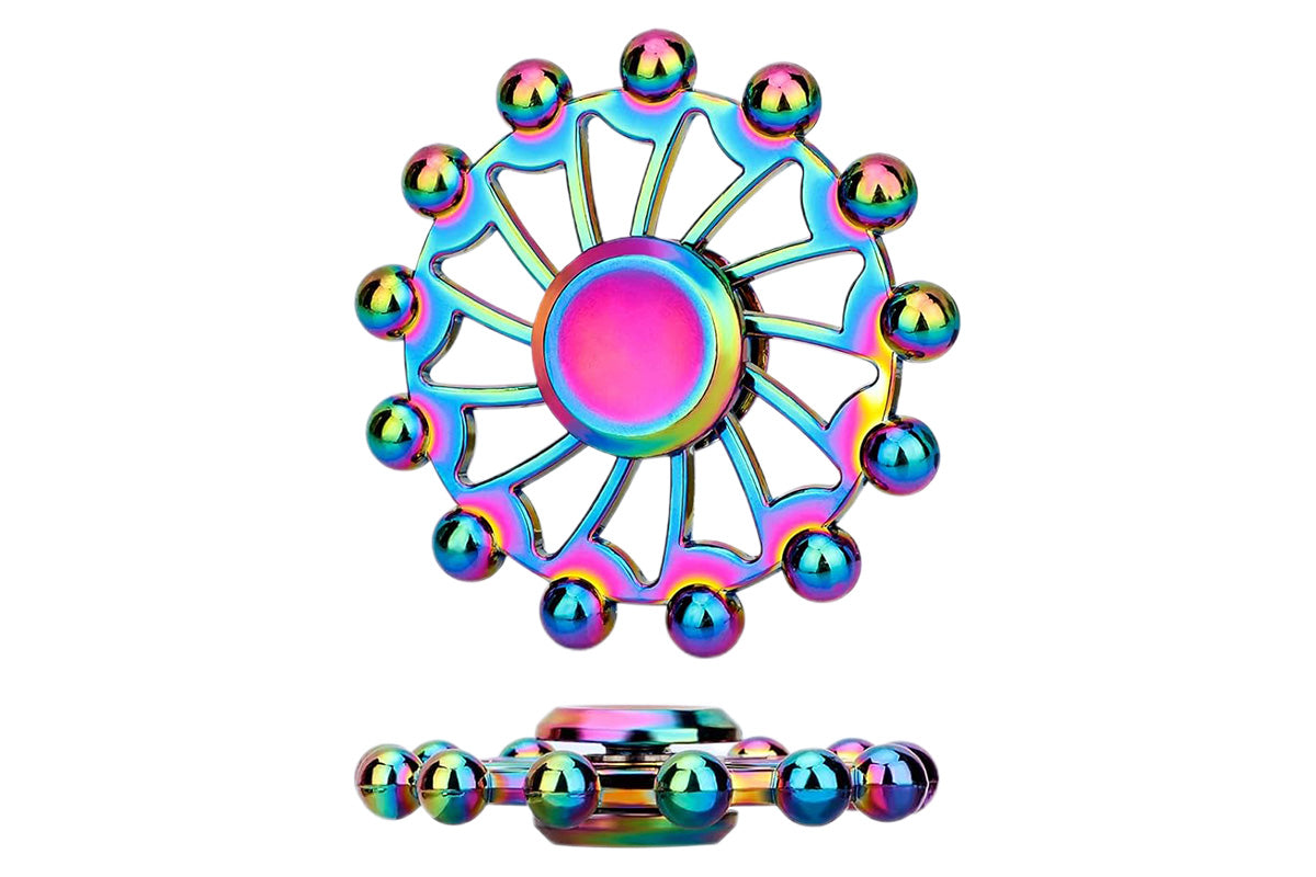 Rainbow Alloy Fidget Spinner Tri-Wing Hand Spinner