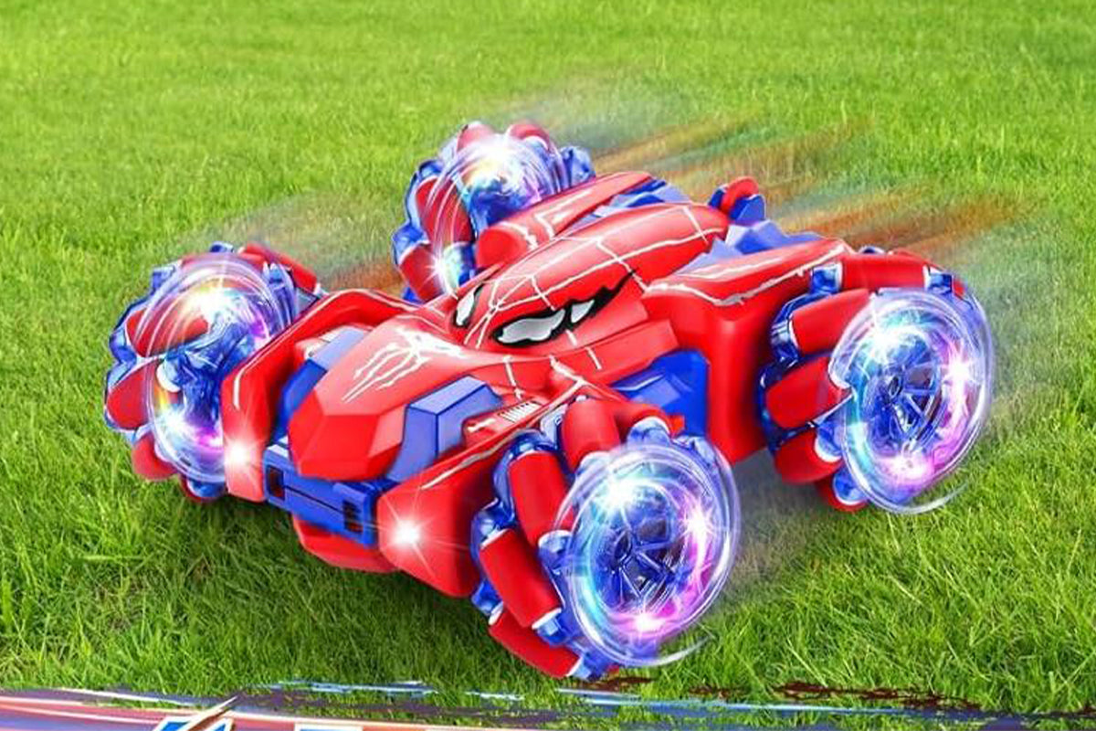 Spider Remote Control Car with Cool Lights 360 Degrees Rotating 4WD Off-Road Race Car