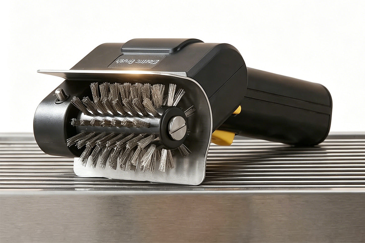 Cordless Electric Grill Brush BBQ Cleaner with 2000mAh Battery and 600rpm for Outdoor