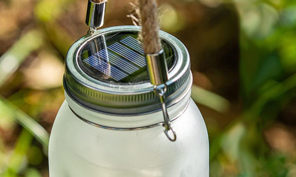 2Pcs Solar Fairy Jars Outdoor Garden Decorative Lights
