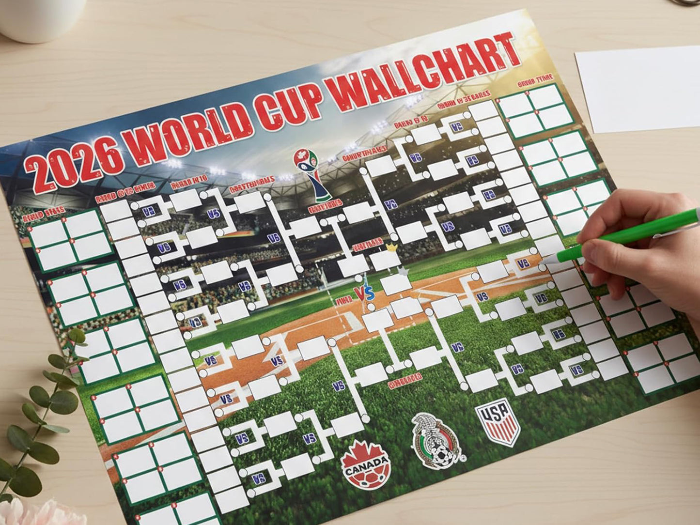 2026 World Cup Backdrop Banner Soccer Party Decoration Fabric Background for Football Theme Event
