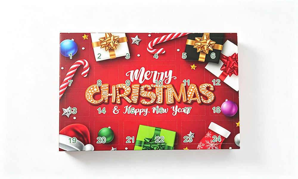 12 Pairs Christmas Socks Advent Calendar with 24 Day Countdown Gift Box