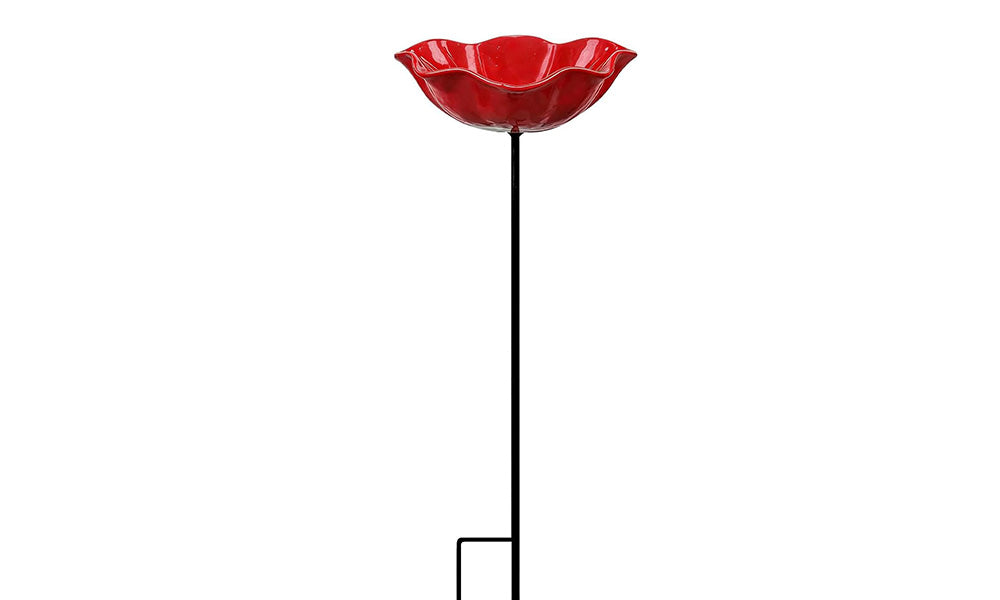 1/2PCS Metal Bee Water Feeder Flower Shape Garden Stake for Outdoor Garden