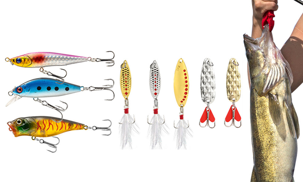 24-Piece Fishing Lure Gift Set with Assorted Sizes and Shapes