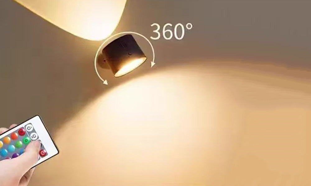 Rechargeable LED Spotlight Wireless Wall Lamp with Remote Control