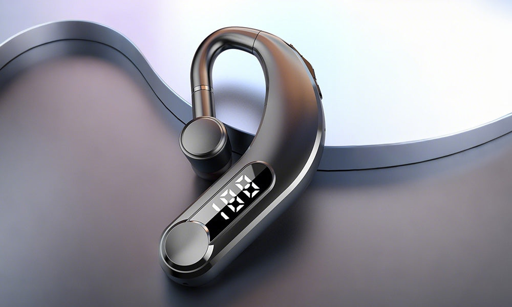 1/2PCS Bluetooth Ear Hook Headset with LED Display Long Battery Life for Calls