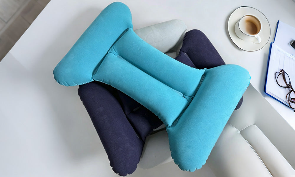 3 PCS H Shaped Hand Pump Inflatable Lumbar Support Cushions