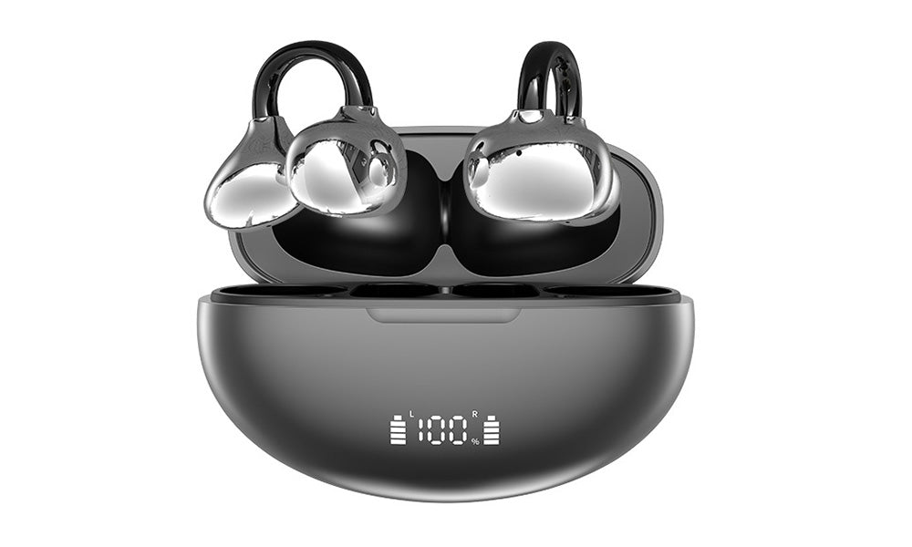 Bluetooth Open Ear Clip-On Earbuds Wireless Headphones for Sports
