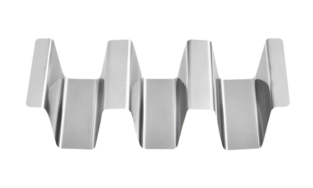 1 or 2 Stainless Steel Taco Holder Stand Wave Shaped Taco Tray for Dishwasher and Oven