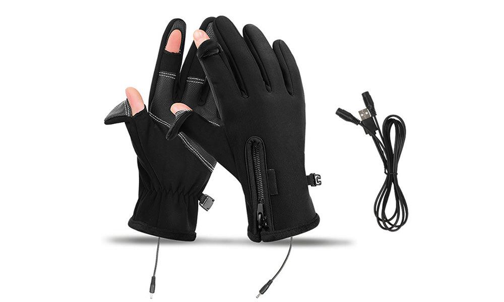 USB Heated Touchscreen Gloves Electric Warming Gloves for Winter Outdoor Activities