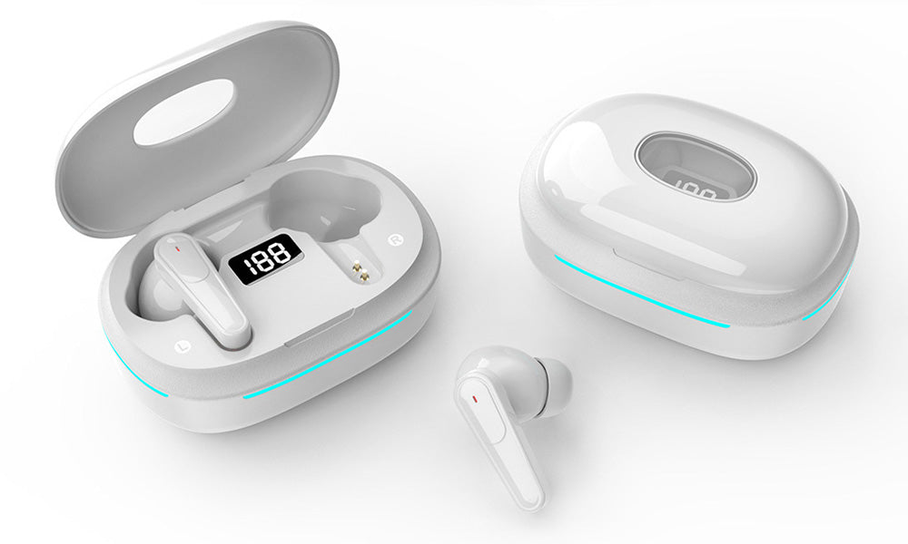 Wireless Bluetooth Earbuds with LED Display Noise Reduction and Touch Control