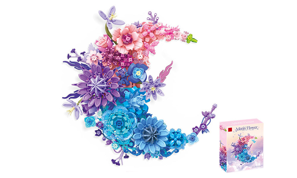 Flower Series DIY Building Blocks Puzzle for Home Office Decoration