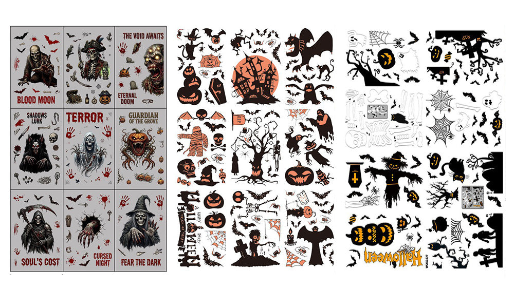 Halloween Static Cling Wall Window Decoration Sticker Set