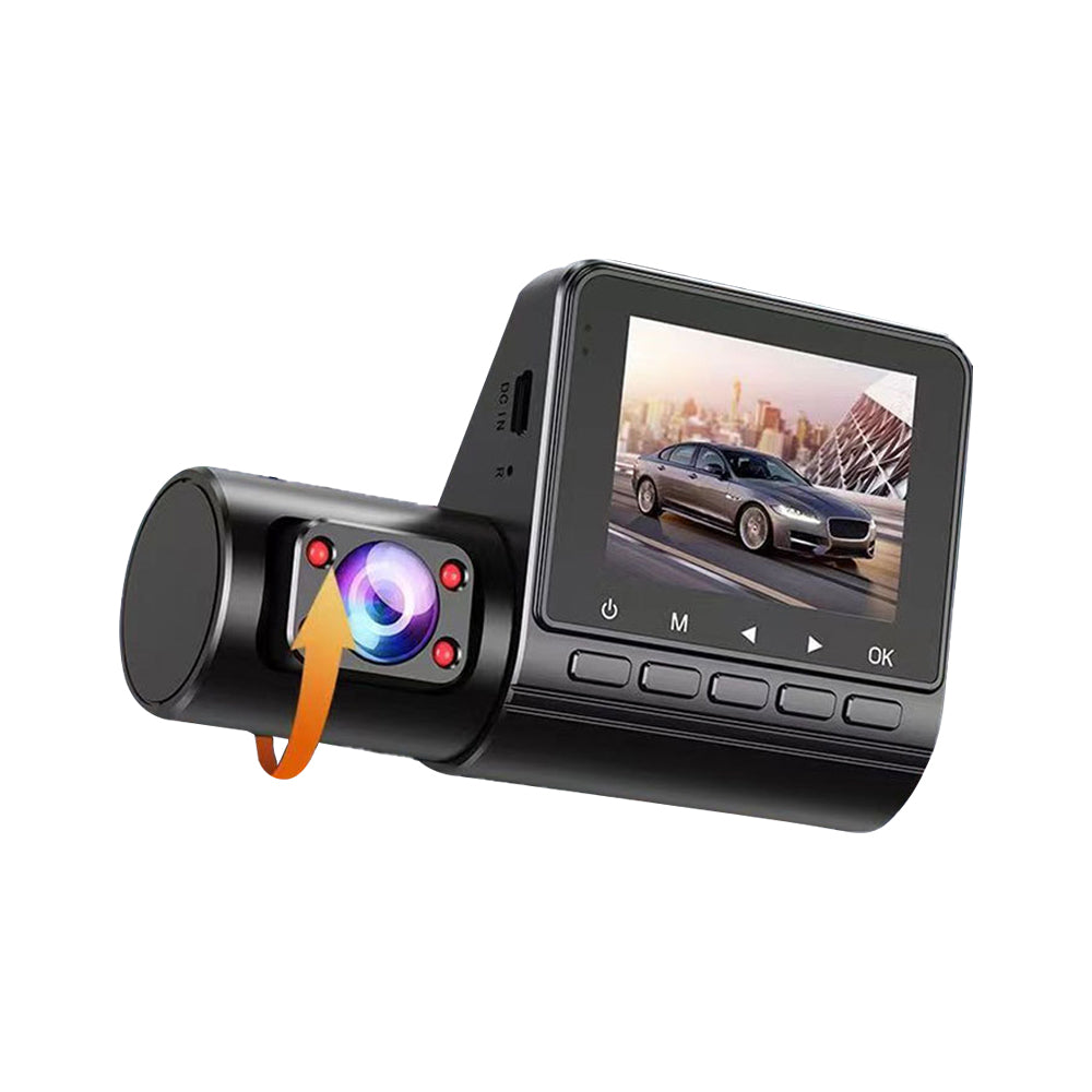 3 Channel Dash Cam Front and Rear Inside 1080P Full HD 170 Degree Wide Angle