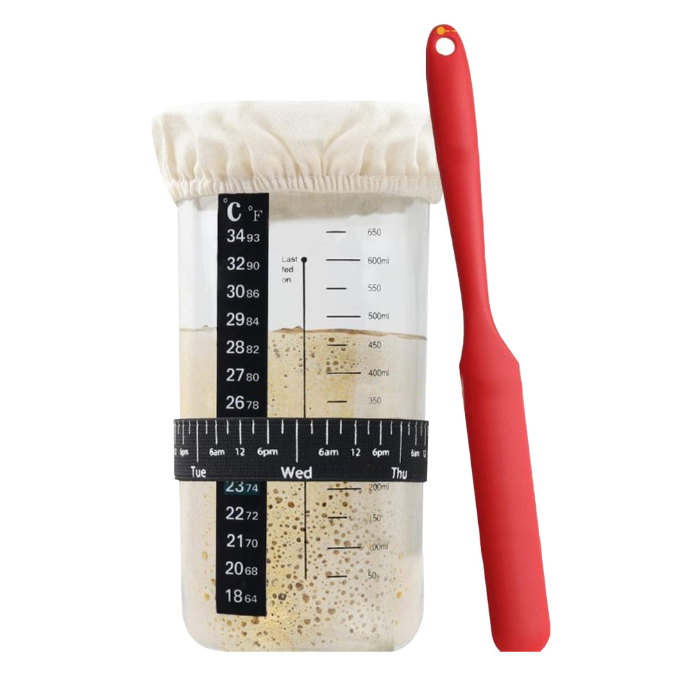 Sourdough Starter Jar Kit with 24 oz Glass Jar Baking Supplies