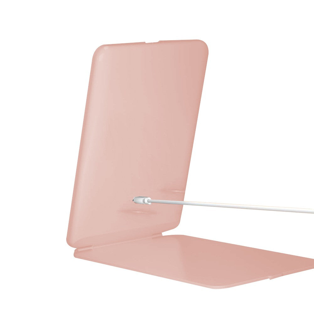 Folding Light up Makeup Mirror USB Dimmable Vanity Mirror with LED Light - Pink