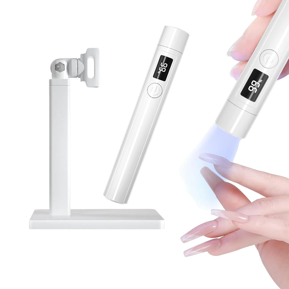 Portable UV Nail Lamp with Stand LED Display Rechargeable Mini Dryer Fast Curing