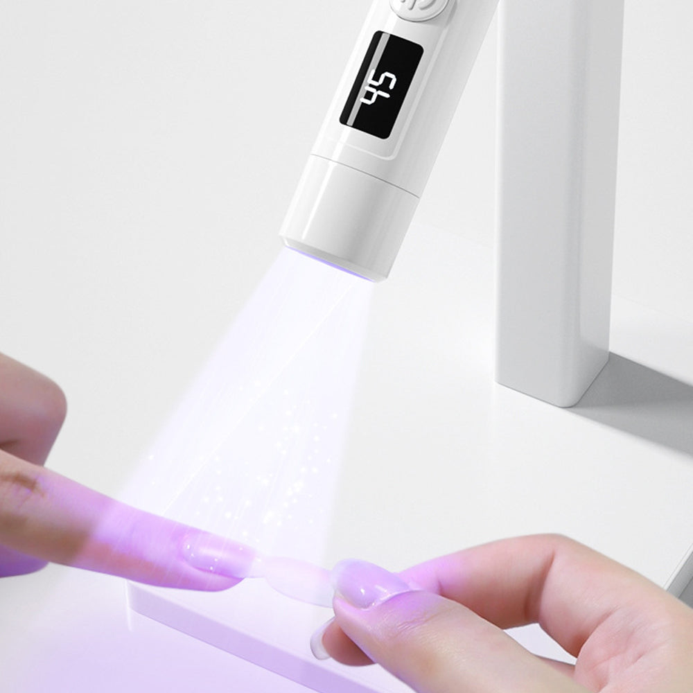 Portable UV Nail Lamp with Stand LED Display Rechargeable Mini Dryer Fast Curing