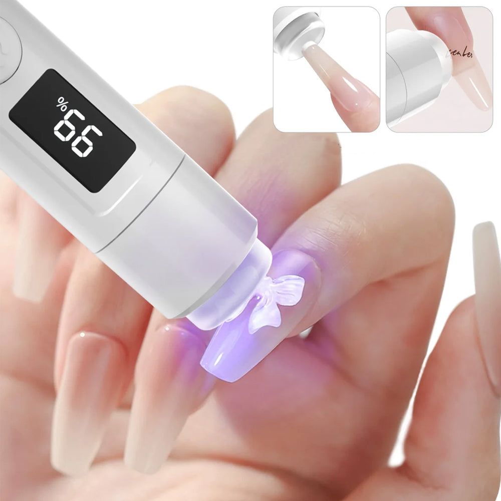 Portable UV Nail Lamp with Stand LED Display Rechargeable Mini Dryer Fast Curing