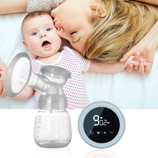 Double Breast Milk Pump Electric Breastfeeding Pump 3 Modes Rechargeable - Blue