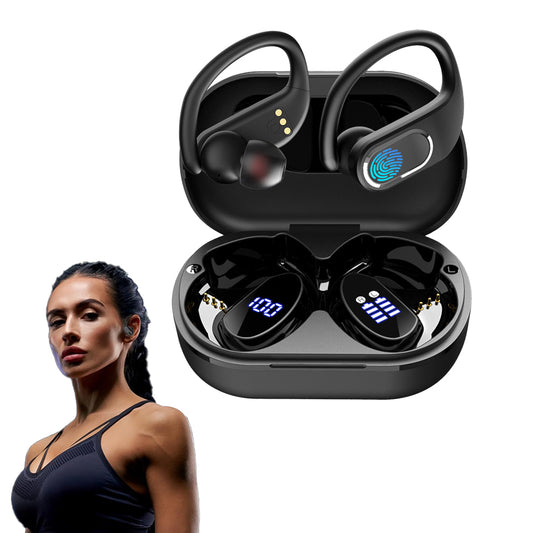 Bluetooth Wireless Earbuds Hanging Ear Noise Cancellation HiFi Sports Earphones