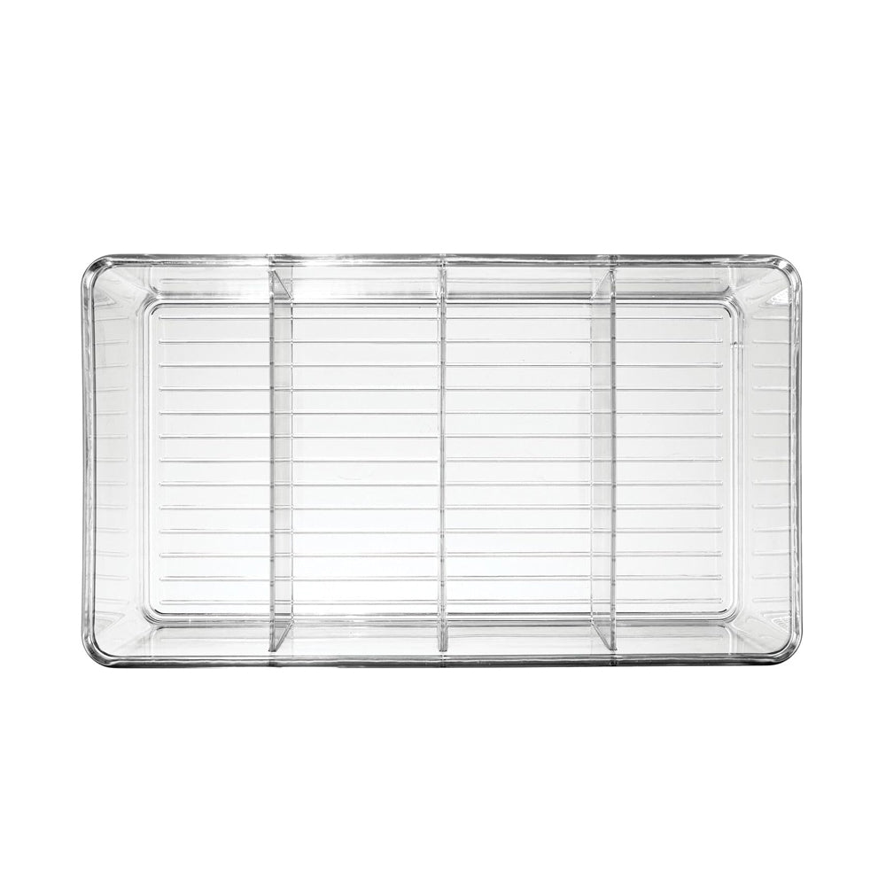 Set of 2 Plastic Storage Bins Container for Pantry Kitchen Fridge Organizer