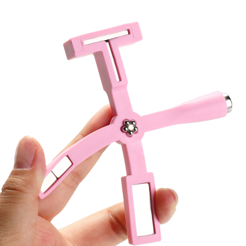 5-in-1 Cat Eye Magnet Tool Cross Strong Magnetic Multifunctional Nail Tool-Pink