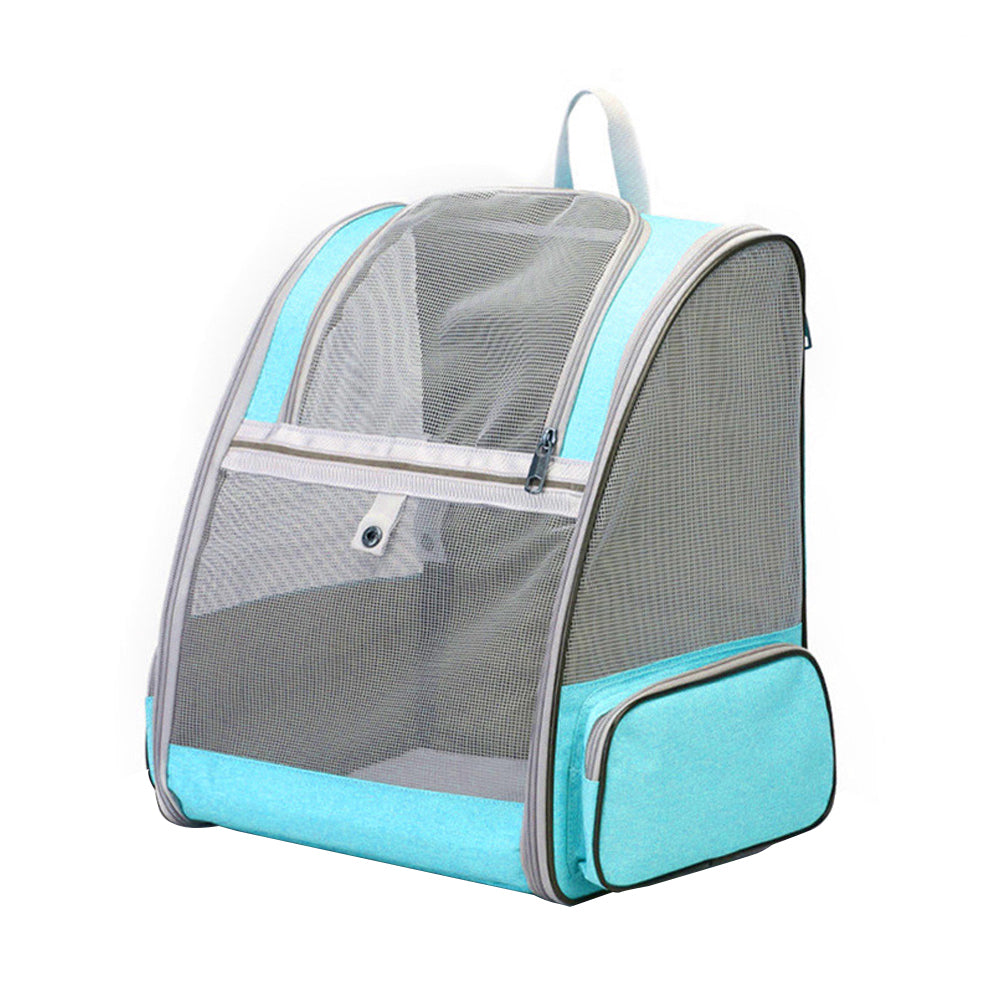 Cat Backpack Carrier Portable Breathable Foldable Outdoor Travel Pet Bag - Blue