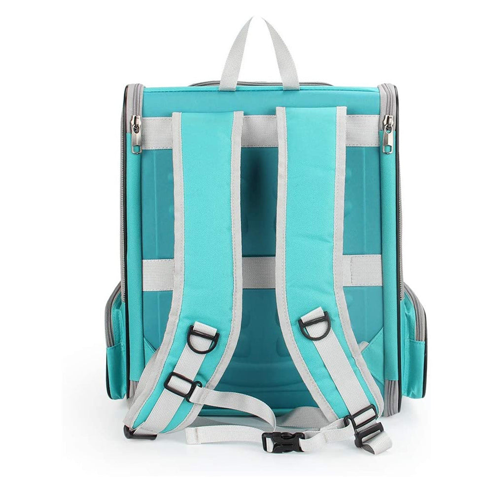 Cat Backpack Carrier Portable Breathable Foldable Outdoor Travel Pet Bag - Blue