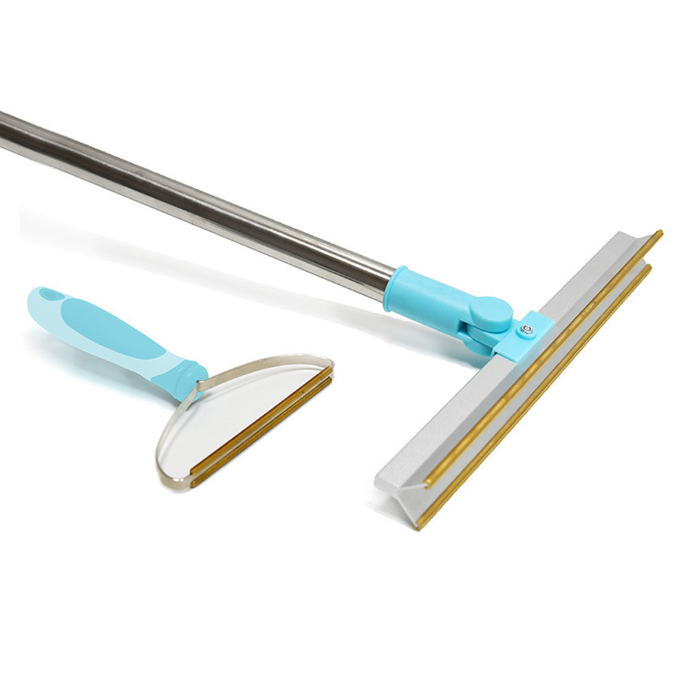 2Pcs Reusable Pet Hair Remover Carpet Scraper Adjustable Long Handle Carpet Rake