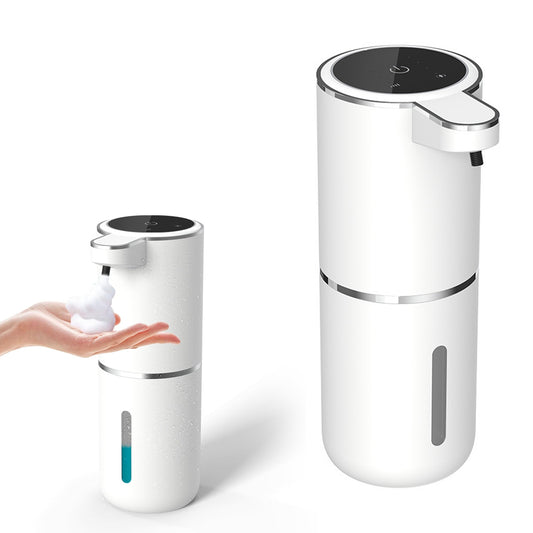 380ML Automatic Soap Dispenser with 4 Level Adjustable Foam Rechargeable -Black