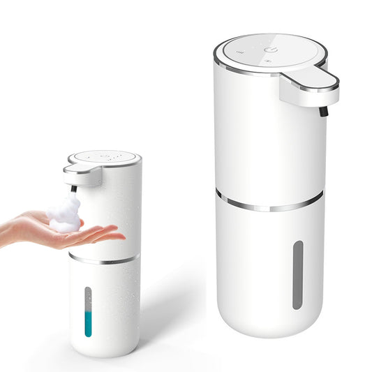 380ML Automatic Soap Dispenser with 4 Level Adjustable Foam Rechargeable -White