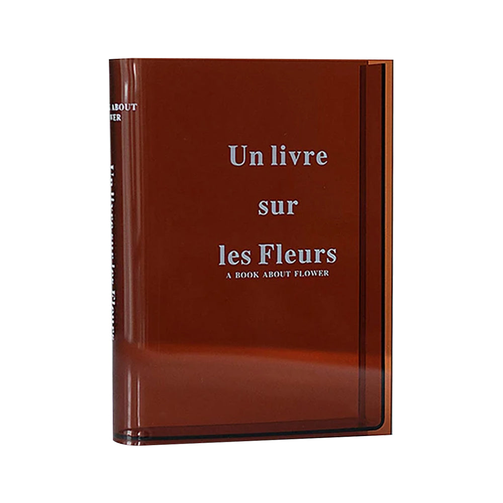 Plastic Clear Book Vase for Flowers Bookshelf Vase Decoration - ST2