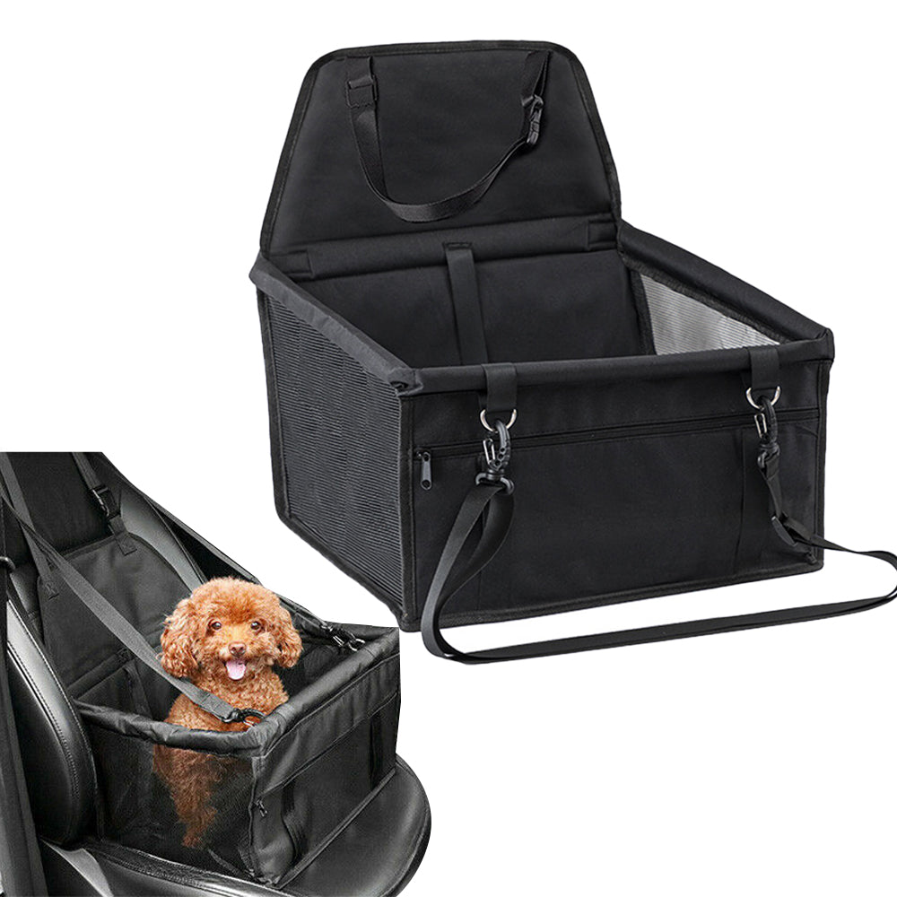 Pet Car Booster Seat Auto Carrier Travel Safety Protector Basket - Black