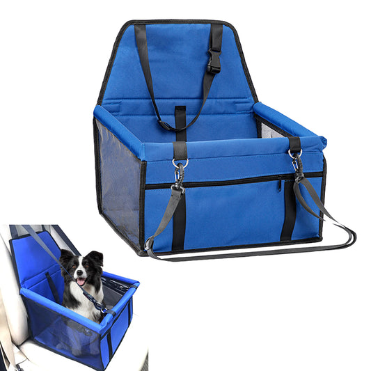 Pet Car Booster Seat Auto Carrier Travel Safety Protector Basket - Blue