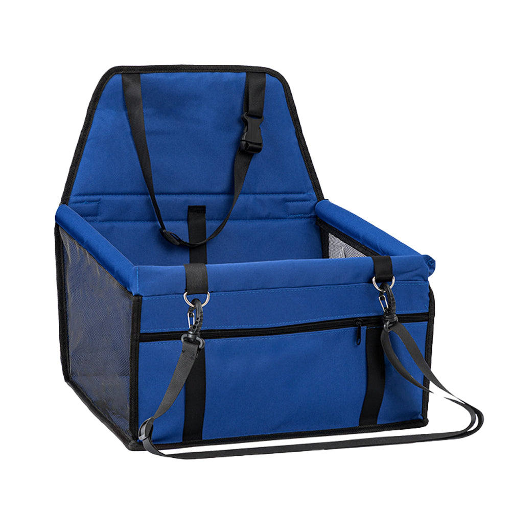 Pet Car Booster Seat Auto Carrier Travel Safety Protector Basket - Blue