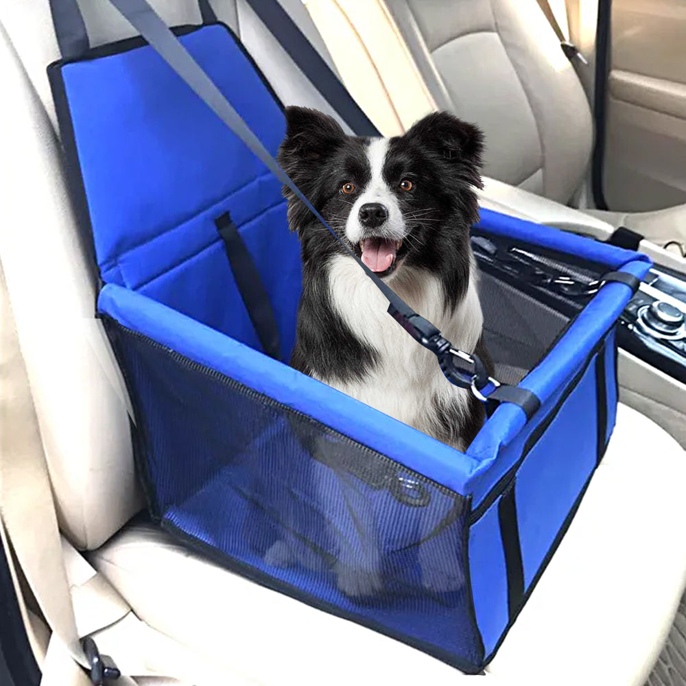 Pet Car Booster Seat Auto Carrier Travel Safety Protector Basket - Blue