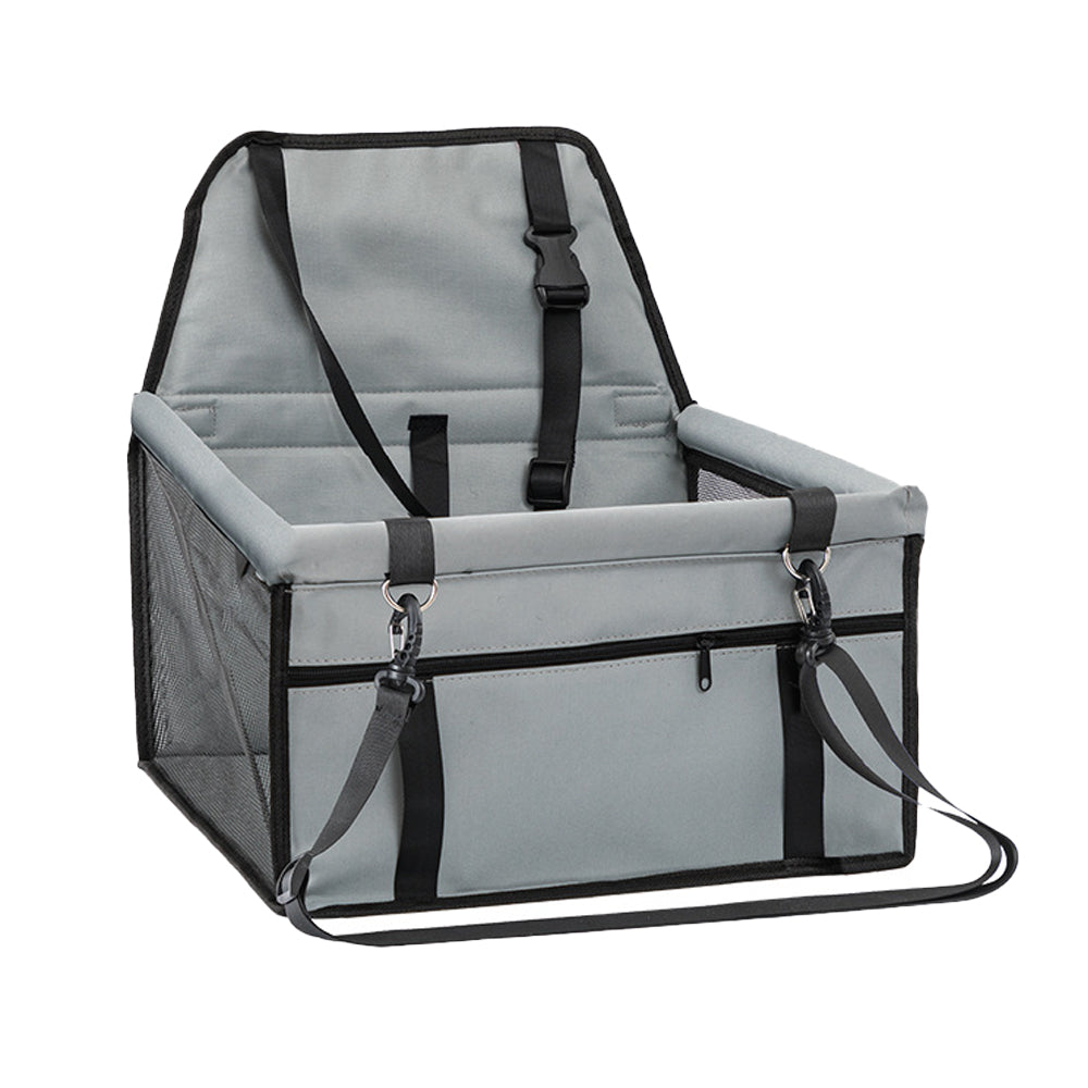 Pet Car Booster Seat Auto Carrier Travel Safety Protector Basket - Grey