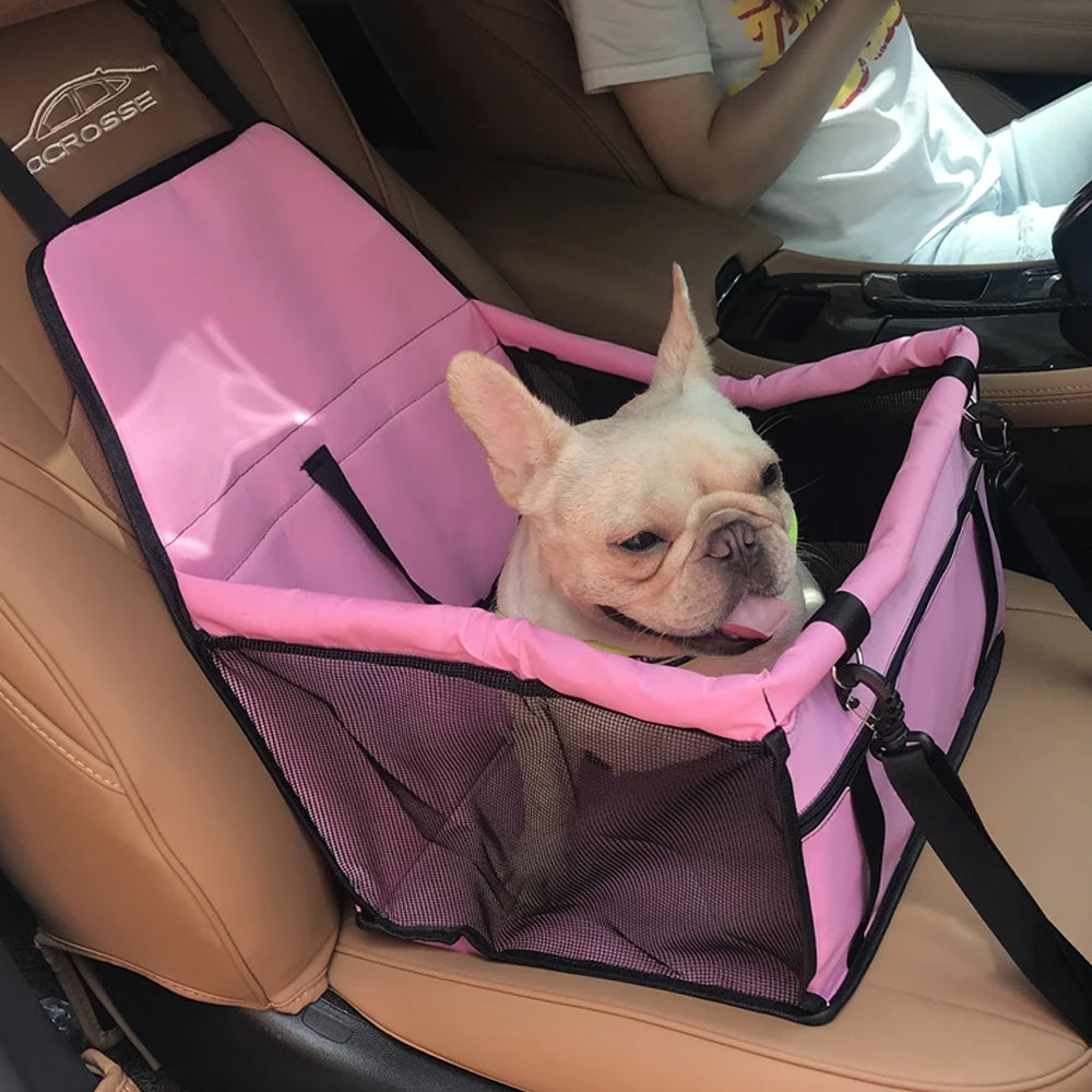 Pet Car Booster Seat Auto Carrier Travel Safety Protector Basket - Pink
