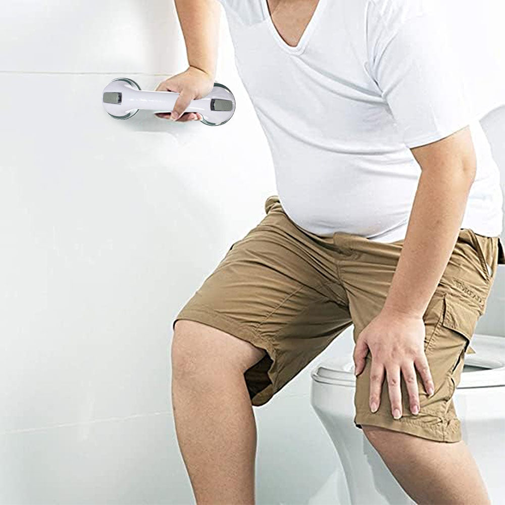 Suction Cup Shower Handles Grab Bars for Shower for Elderly Grey