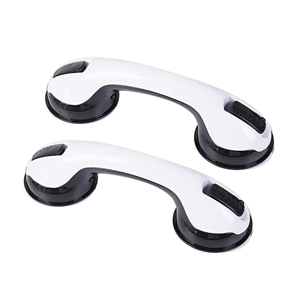 2Pcs Suction Cup Shower Handles Grab Bars for Shower for Elderly Black