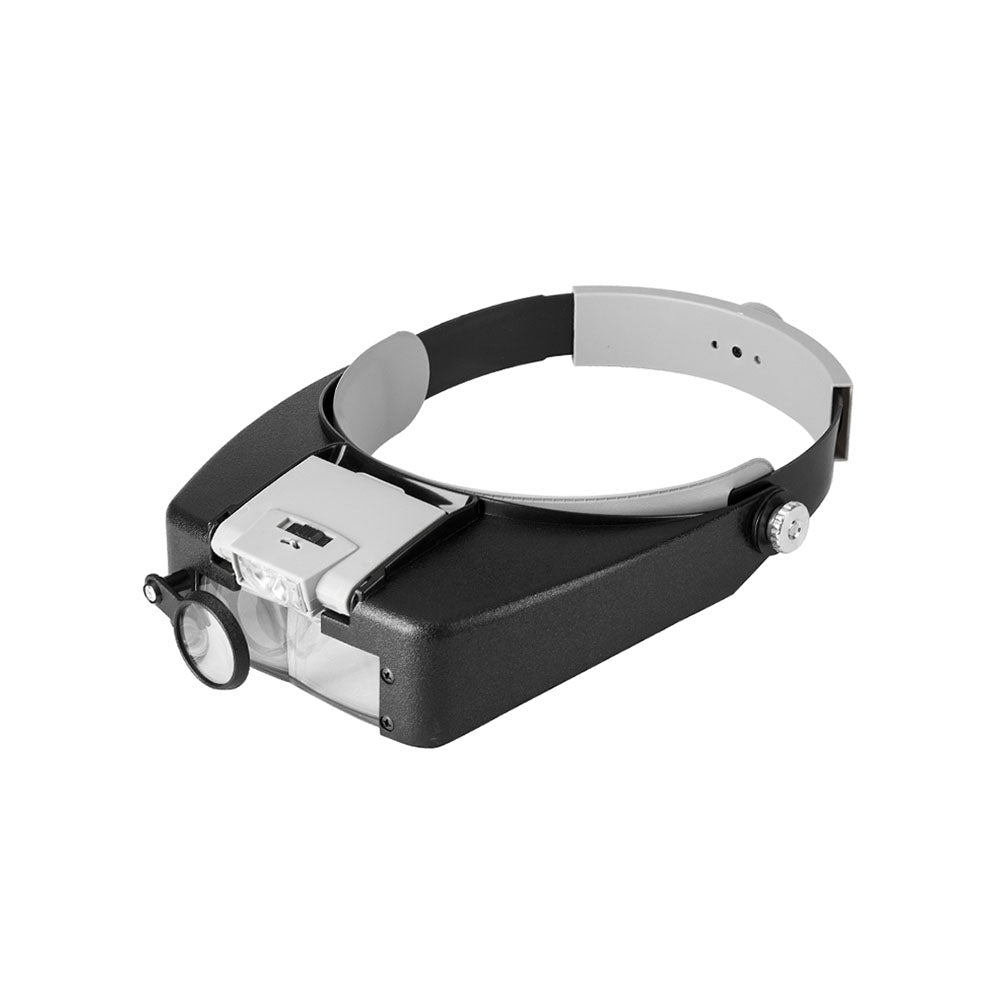 Magnifying Glass with LED Light Visor Head Loupe Headband Magnifier Grey