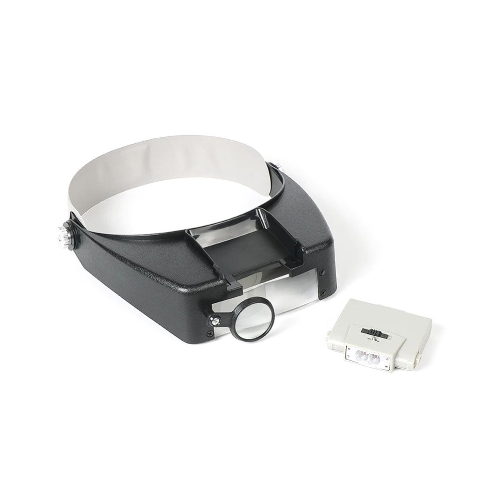 Magnifying Glass with LED Light Visor Head Loupe Headband Magnifier Grey